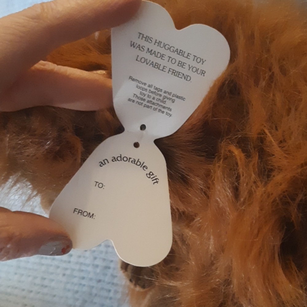 Orangutan Ape Monkey stuffed Animal toy Gift tag so cool expressive face - Picture 5 of 7